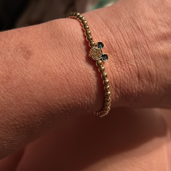 Gold dot bracelet with Mickey face - Picture 4 of 6